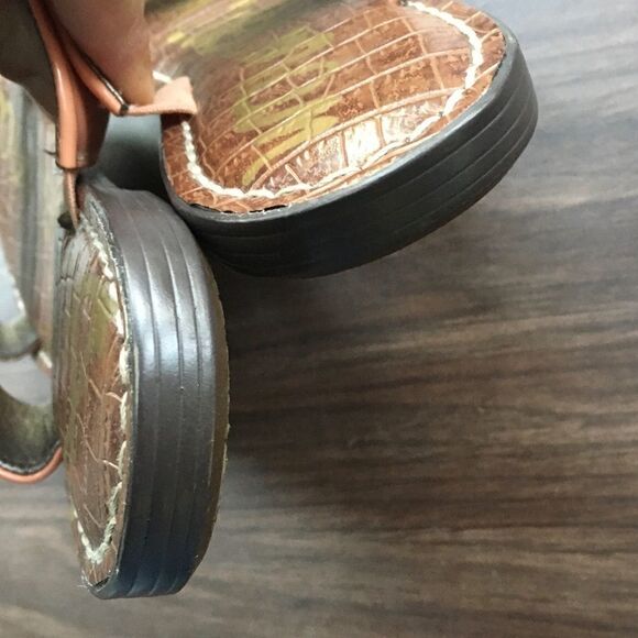 𝅺SAM EDELMAN Krista Leather Slip On Flat Slide Sandals 7.5 - Picture 7 of 7